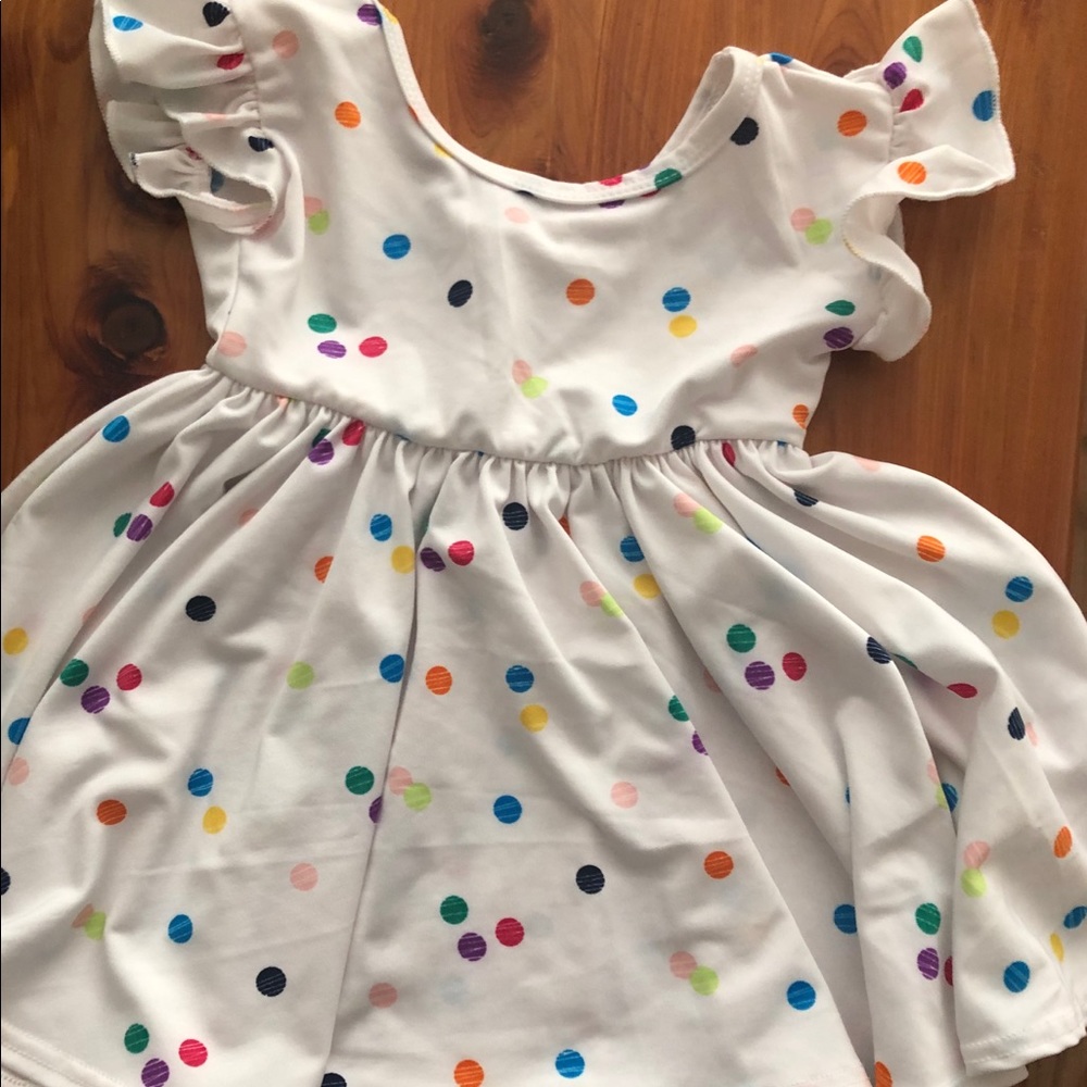 6/12 month DDS rainbow dot empire
